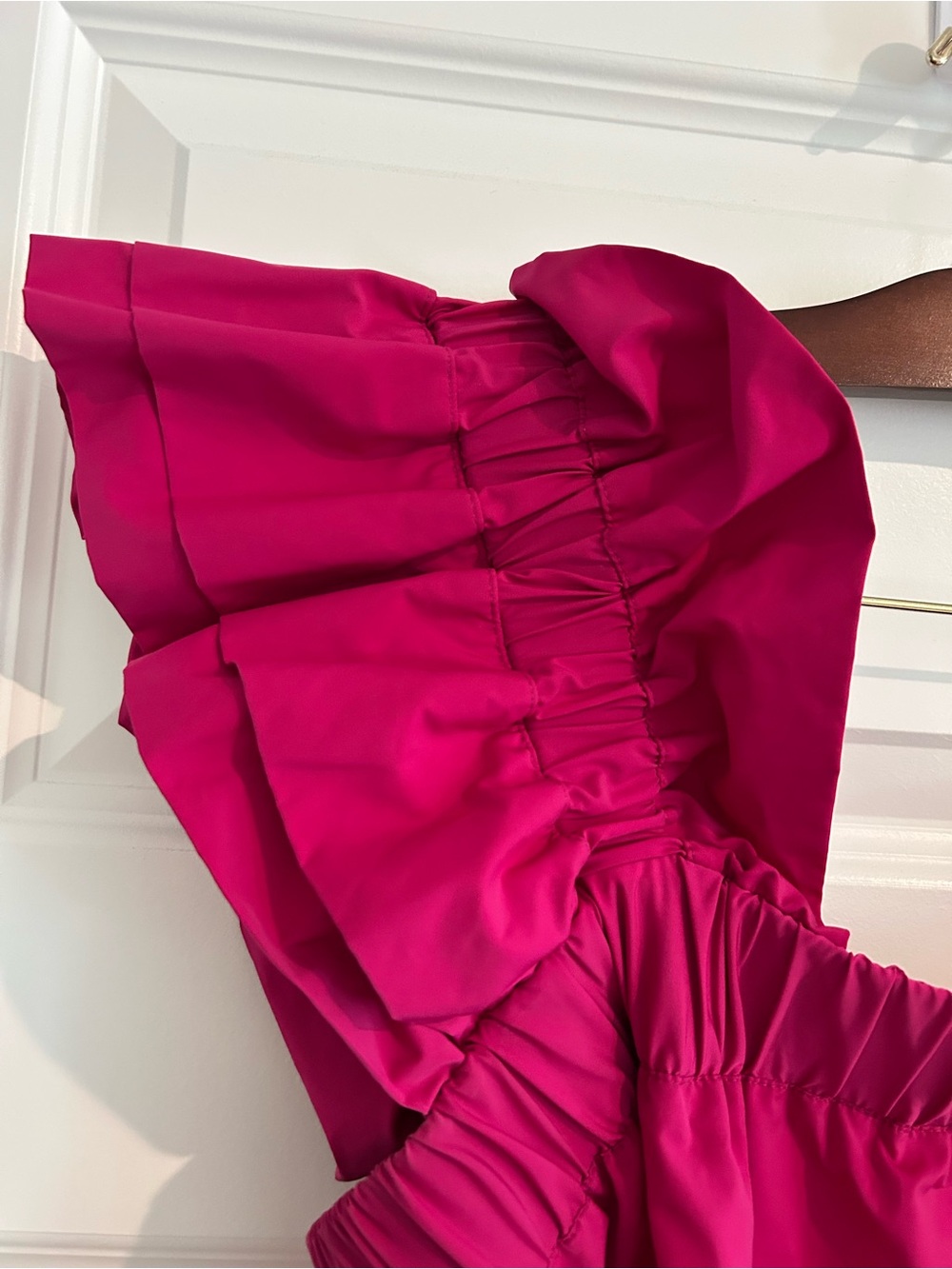 Inclan Studio Ruffle Top Pink Size L - Picture 2 of 11